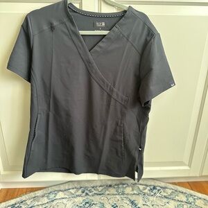 Koi Lite Gray Scrub Top